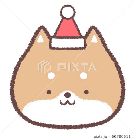 アイコンクリスマス帽子柴犬のイラスト素材 60780611 Pixta