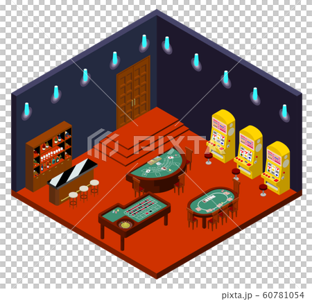 Elegant casino isometric view 60781054