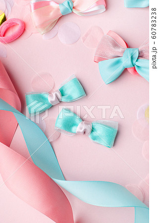 Cute kids hair claws on pink background. Hair Cute kids hair claws on pink background. Hair 60783238