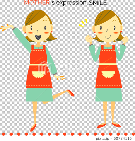 お母さん 元気 がんばるのイラスト素材