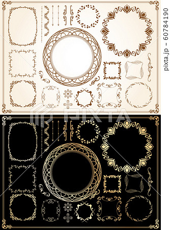 ゴシック フレーム デザインセットのイラスト素材