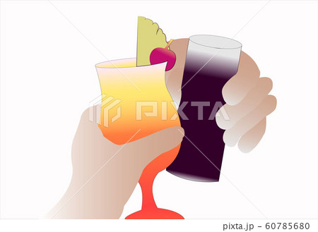 Hands holding drinkes. chin chin Hands holding drinkes. chin chin 60785680
