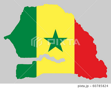 Senegal Map flag Vector illustration Eps 10 Senegal Map flag Vector illustration Eps 10 60785824