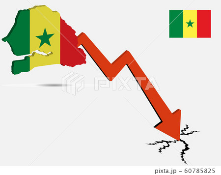 Senegal economic crisis vector illustration Eps 10 60785825