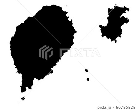 Sao Tome and Principe Map Black Silhouette vector 60785828