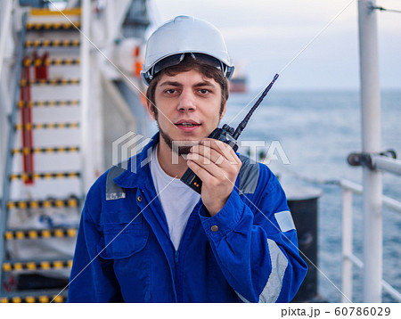 Marine Deck Officer or Chief mate on deck of offshore vessel 60786029