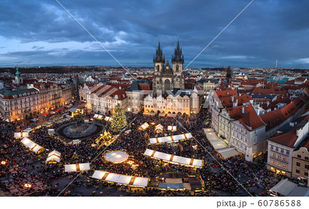 Christmas market on Old Town square in Prague 60786588