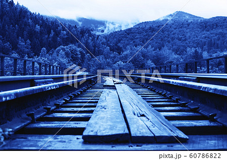 Railway travel and beautiful mountainous landscape. Railway travel and beautiful mountainous landscape. 60786822