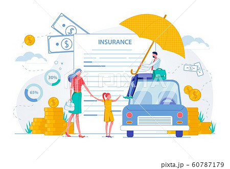 Private Vehicle Contract Family Insurance Banner. 60787179
