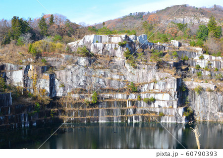 笠間 石切山脈の写真素材