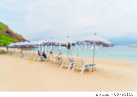 abstract blur beautiful luxury umbrella and chair 60791116