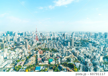 Tokyo city skyline with Tokyo Tower 60791117