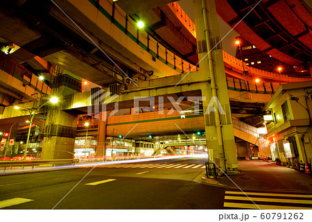 首都高速道路  箱崎ジャンクションの夜景 60791262