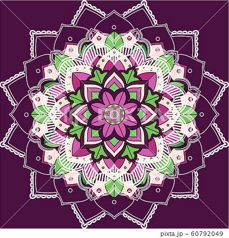 Mandala patterns on purple background 60792049