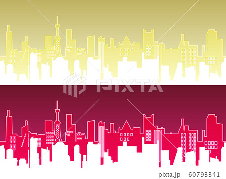 ネオン系の街並み背景2のイラスト素材 ネオン系の街並み背景2のイラスト素材