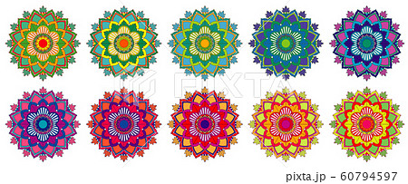 Mandala patterns on white background Mandala patterns on white background 60794597