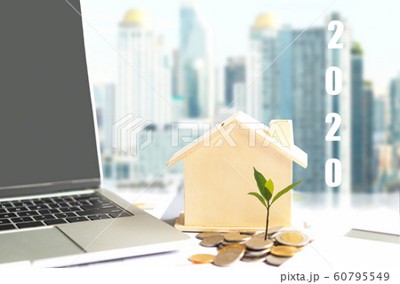 2020 New year on growing up money coin stack for investment 2020 New year on growing up money coin stack for investment 60795549