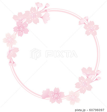 桜フレームのイラスト素材