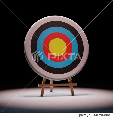 Target Spotlighted on Black Background Target Spotlighted on Black Background 60796808