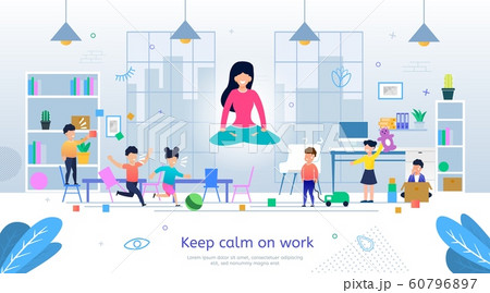 Positive Thinking on Stressful Work Vector Banner Positive Thinking on Stressful Work Vector Banner 60796897