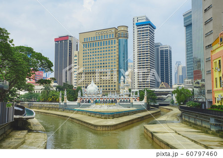 Masjid Jamek and the high buidlings background. Masjid Jamek and the high buidlings background. 60797460
