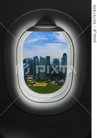 Singapore in airplane window Singapore in airplane window 60797806