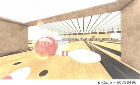 ボウリング場 イラスト4 24のイラスト素材