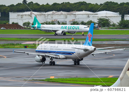 Passenger airplane at the airport Passenger airplane at the airport 60798621