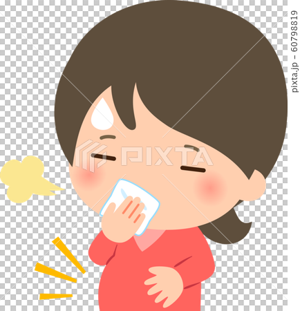 Young woman hungry because she overeats 60798819