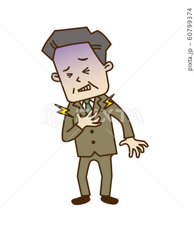 胸痛の中年男性 胸痛の中年男性 60799374