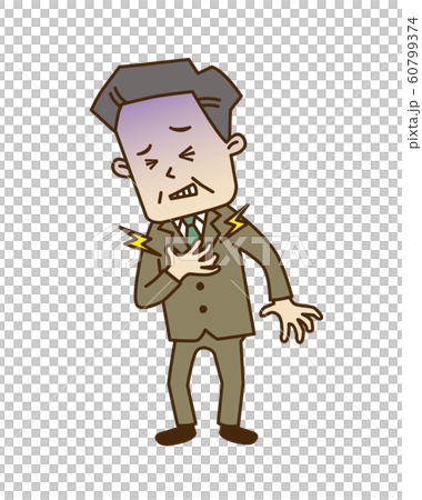 胸痛の中年男性 胸痛の中年男性 60799374