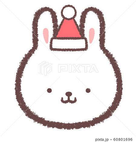 アイコンクリスマス帽子ウサギのイラスト素材