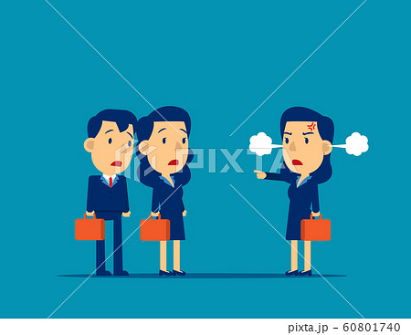 Angry people. Rage and pointing, Concept emotion 60801740