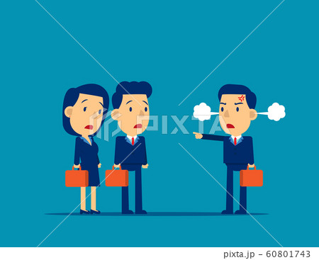 Angry people. Rage and pointing, Concept emotion 60801743