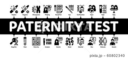 Paternity Test Dna Minimal Infographic Banner Vector 60802340