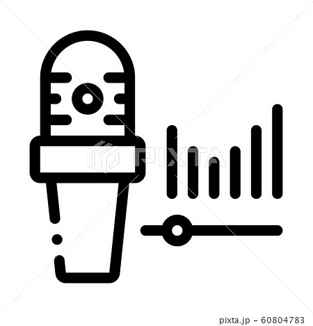 Microphone Audio Waves Icon Outline Illustration 60804783