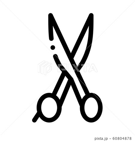 Cut Hair Iron Scissors Icon Outline Illustration Cut Hair Iron Scissors Icon Outline Illustration 60804878