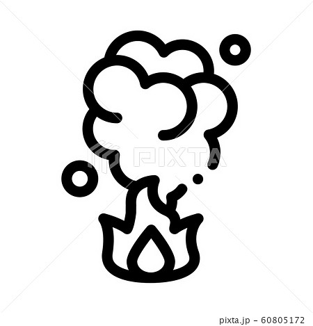 Conflagration Burn Flame Icon Outline Illustration 60805172