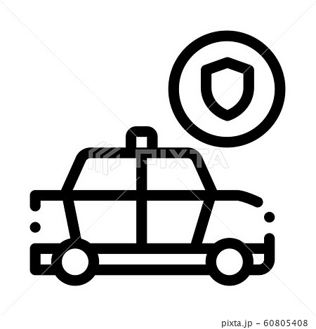 Police Car Machine Icon Outline Illustration 60805408