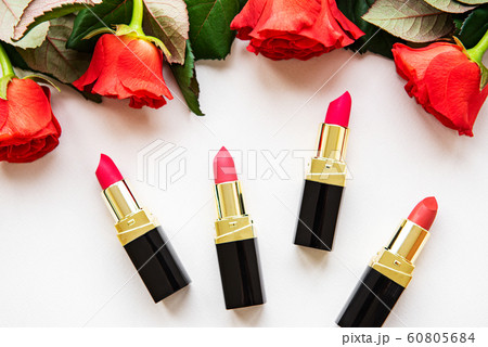 Lipsticks and red roses Lipsticks and red roses 60805684