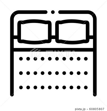 Comfortable Double Bed Icon Outline Illustration Comfortable Double Bed Icon Outline Illustration 60805807