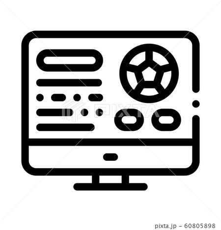Soccer Website On Screen Icon Outline Illustration Soccer Website On Screen Icon Outline Illustration 60805898