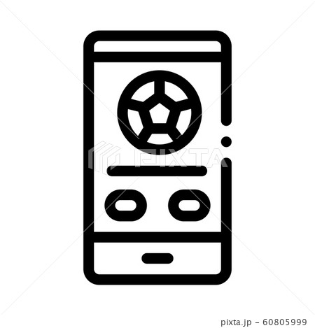 Football Match On Phone Icon Outline Illustration Football Match On Phone Icon Outline Illustration 60805999