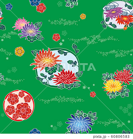 パターン_紅型_菊B_04 60806583