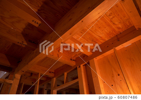 木造住宅の構造の写真素材
