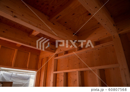 木造住宅の構造の写真素材