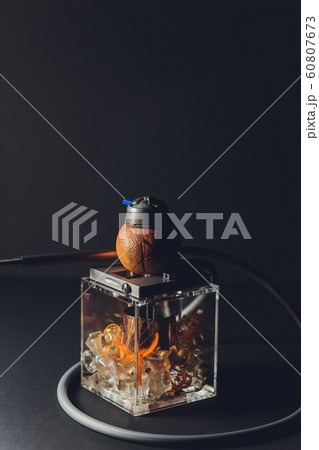 Stylish hookah with the aroma grapefruit for relax. grapefruit shisha. Hookah lounge. 60807673