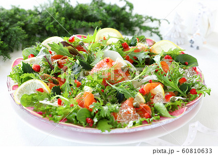 サーモンのマリネのカラフルサラダ サーモンのマリネのカラフルサラダ 60810633