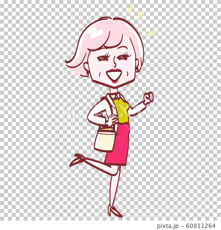元気なおばあちゃん バッグに本が入っている 元気なおばあちゃん バッグに本が入っている 60811264