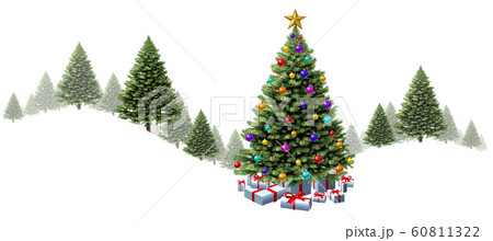 Christmas Tree Forest Border 60811322